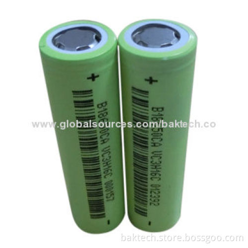 Lithium ion, cylindrical type, 3.7V 2250mAh UL1642 and UN38.3 approval